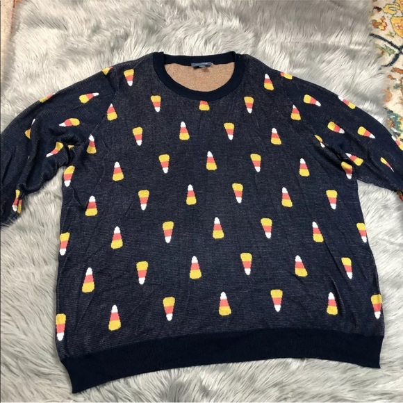 Modcloth Sweaters - ModCloth Women’s Navy Candy Corn Halloween Sweater Plus Size 3X
